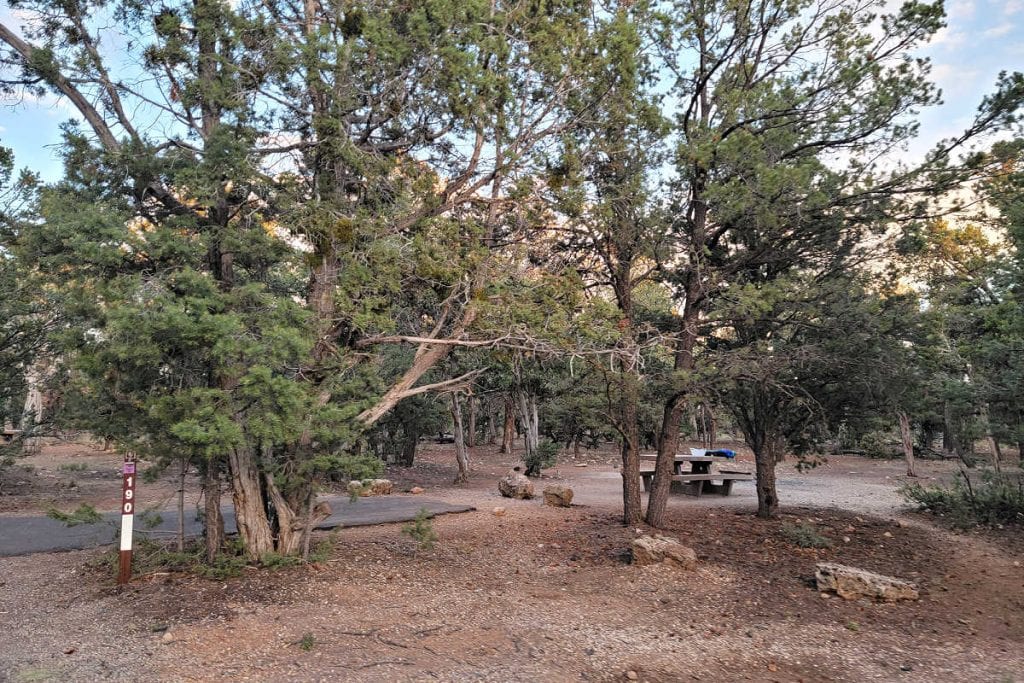 Campsite 190 Mather Campground Grand Canyon National Park