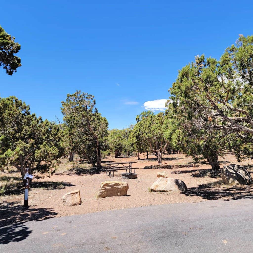 Campsite 18 Desert View Campground Grand Canyon National Park