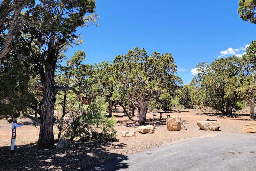 Campsite 20 Desert View Campground Grand Canyon National Park