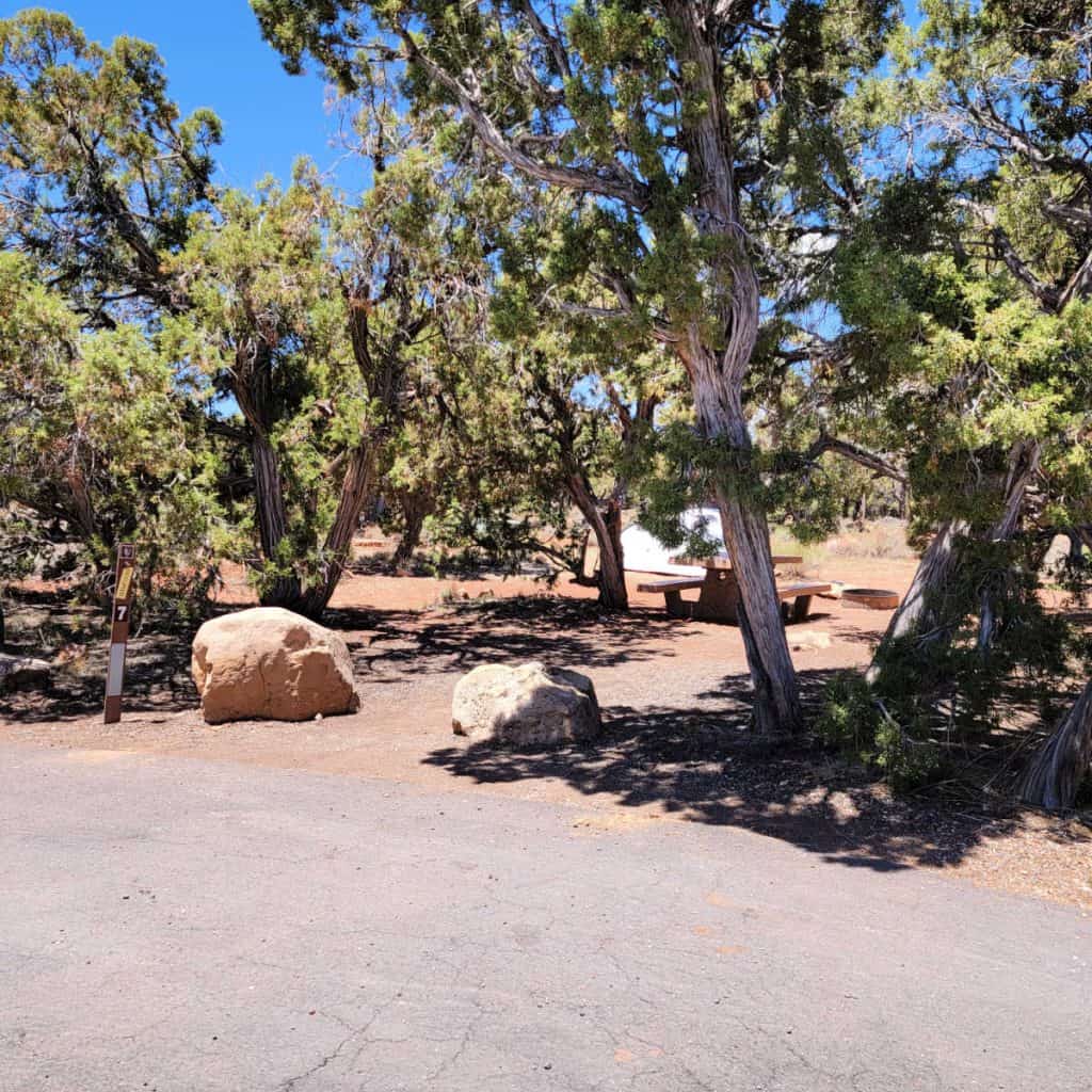 Campsite 7 Desert View Campground Grand Canyon National Park