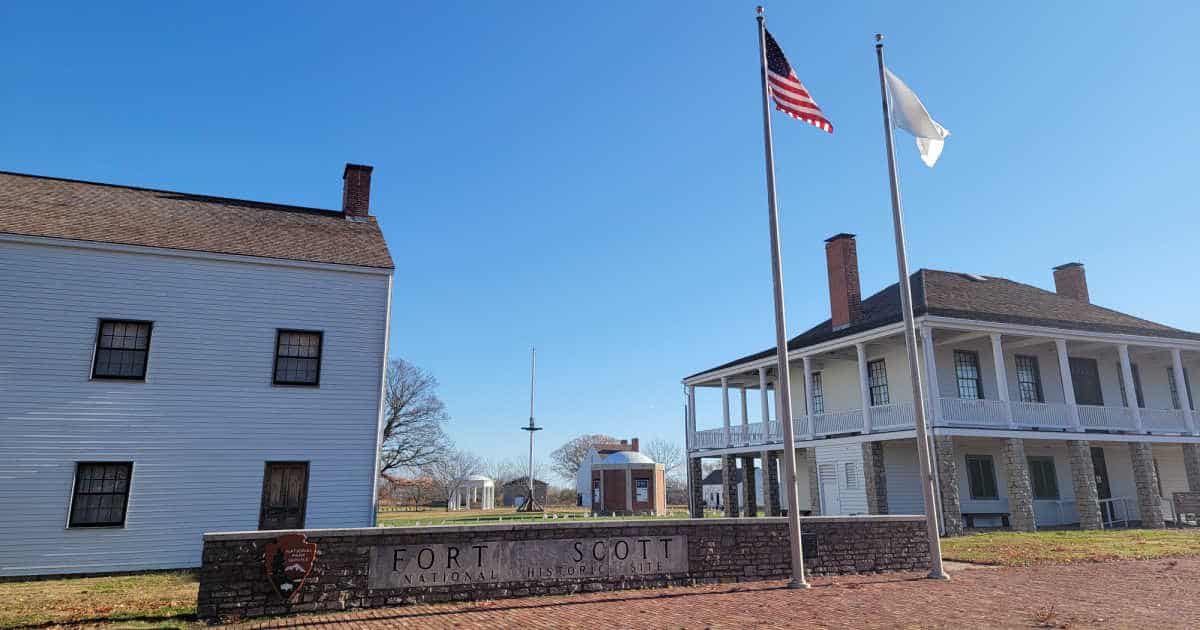 Overall look at the entrance to Fort Scott NHS