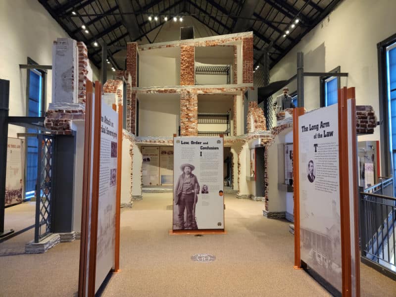 Jail display in the visitor center of Fort Smith NHS