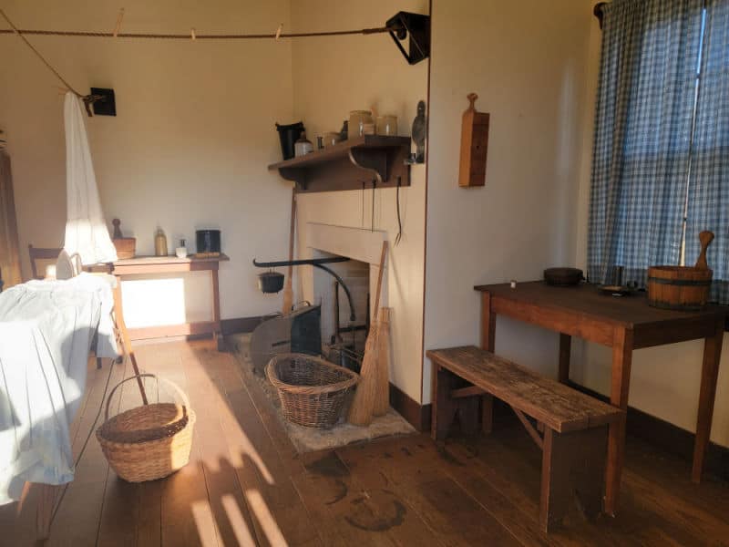 Laundress Room in historic building at Fort Scott NHS