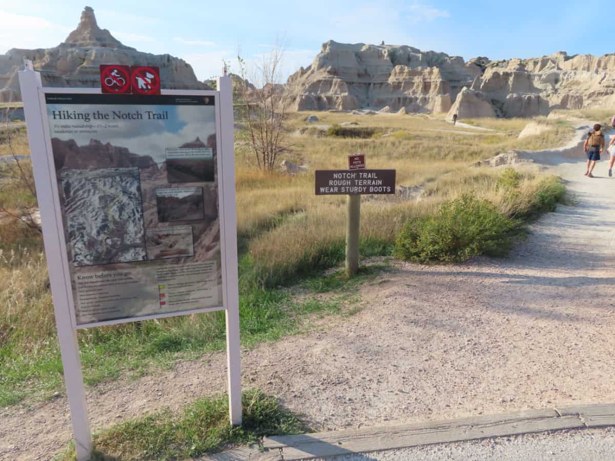 Beginning the Notch Trail in Badlands National Park