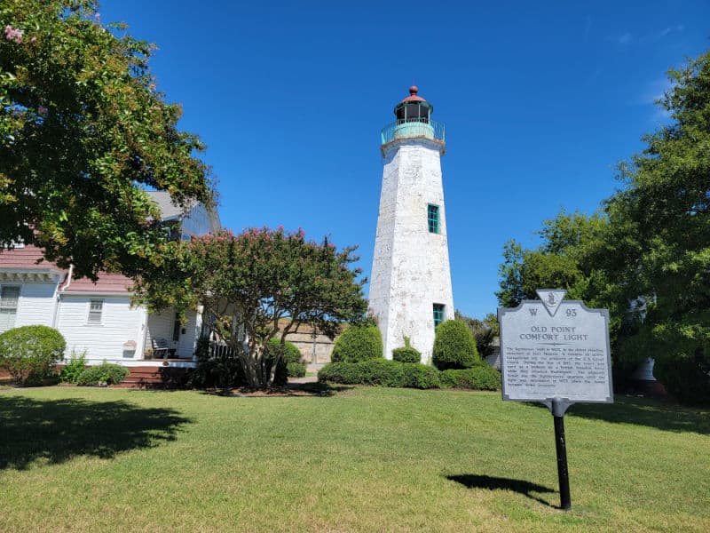 old comfort point lighthouse in fort monroe national monument