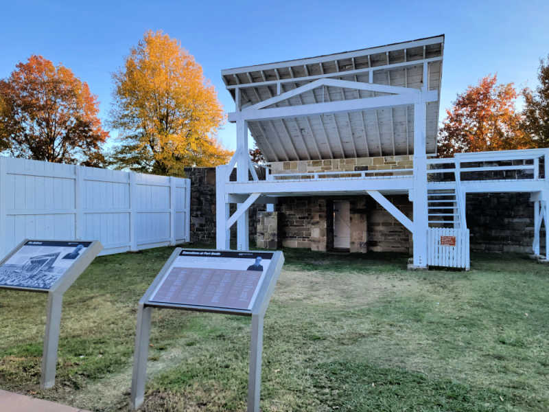 Gallows reconstruction in Fort Smith NHS