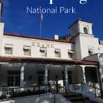 Photo of Ozark Bathhouse with text "Complete Guide To Hot Springs National Park by ParkRangerJohn.com"