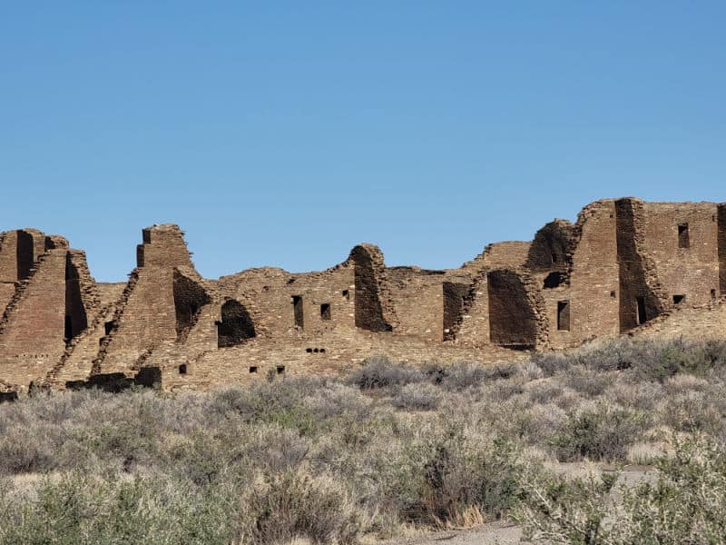 Pueblo Bonita historic ruins in Chaco Culture National Historical Park