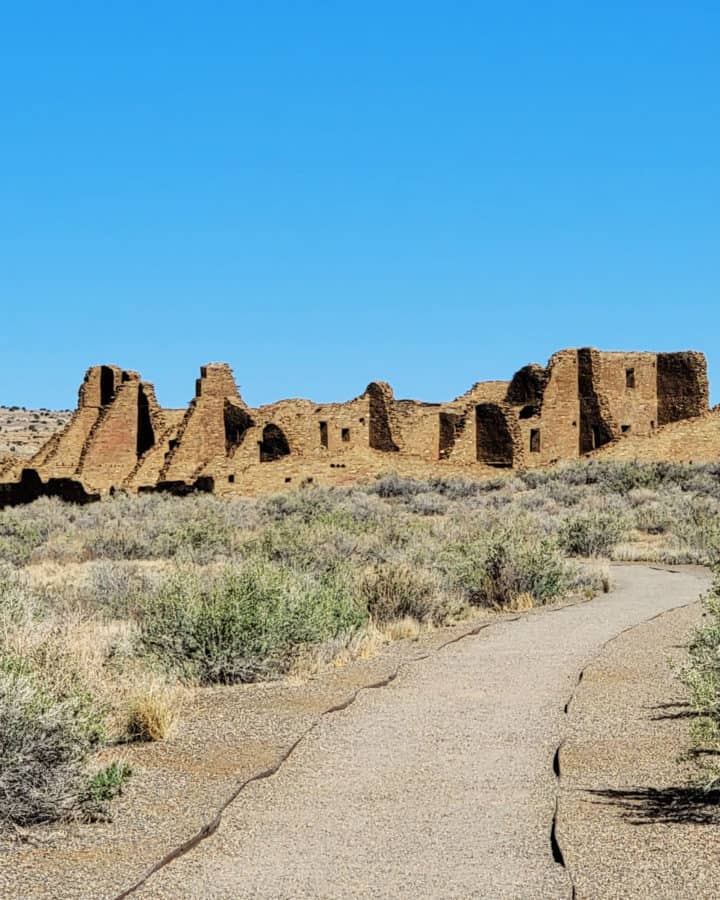 Trail leading to Pueblo Bonito at Chaco Culture National Historical Park