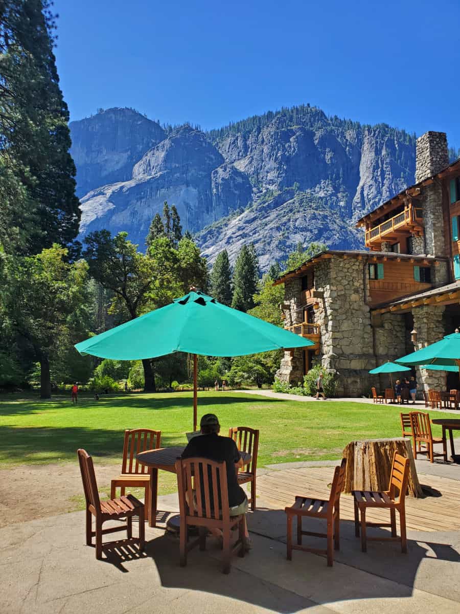 Relaxing at the Ahwahnee Hotel in Yosemite National Park in California