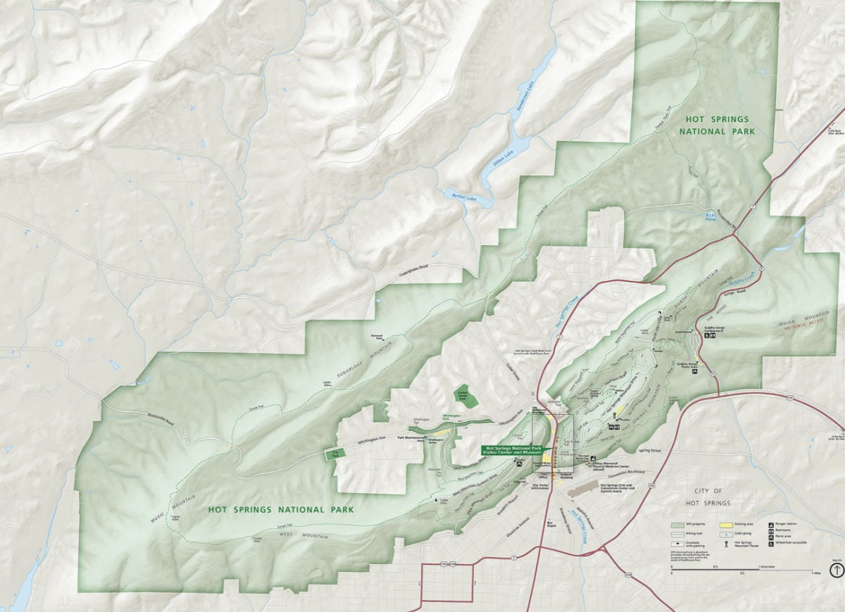 Hot Springs National Park Map