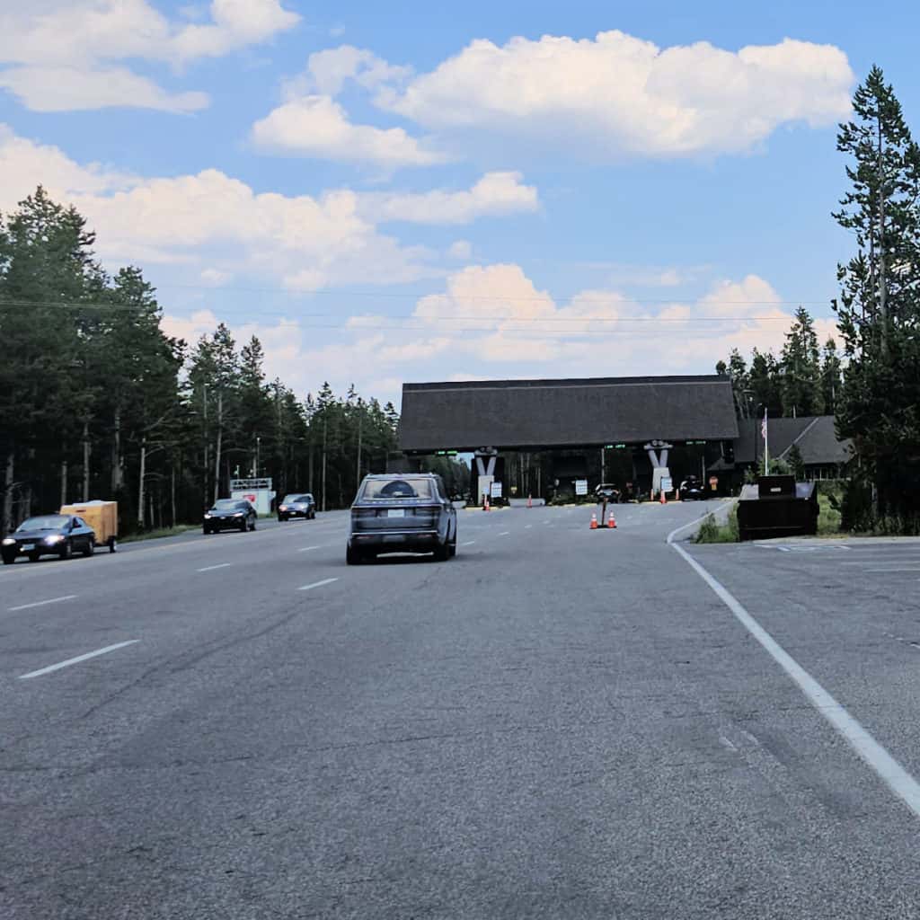 West Park Entrance Station for Yellowstone National Park