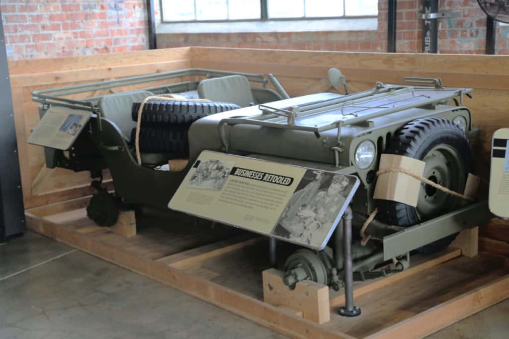 Millions of women went to work in defense industries like this jeep ready to shipped overseas during World War 2. These ladies became affectionately known as "Rosies", inspired by the "Rosie the Riveter Icon."