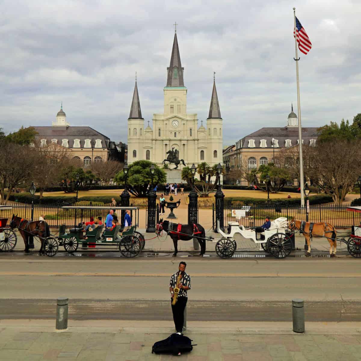 Live music at Jackson Square in New Orleans at New Orleans Jazz National Historical Park