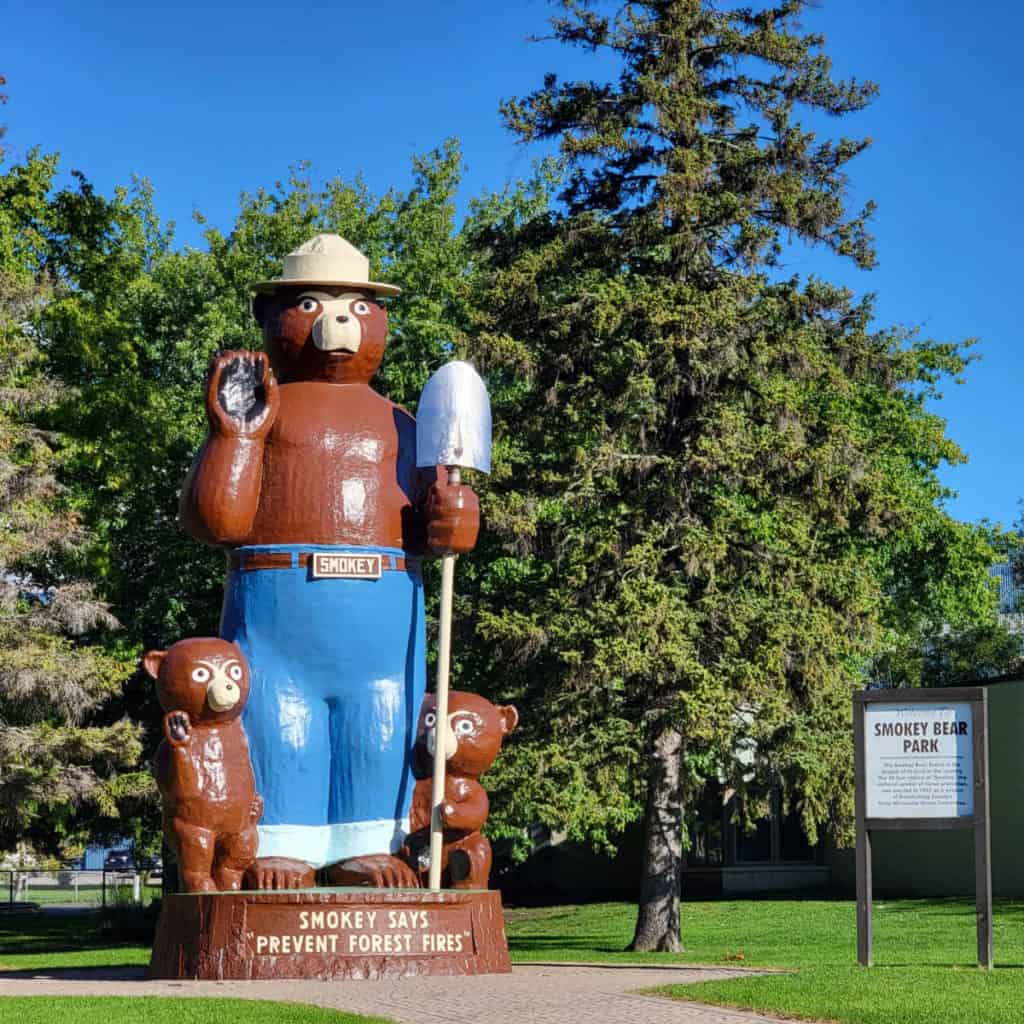 Smoky Bear Park in International Falls Minnesota