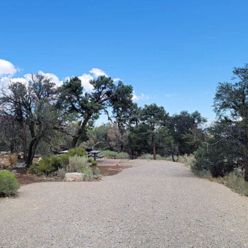 campsite in Grey Cliffs Campground Great Basin National Park