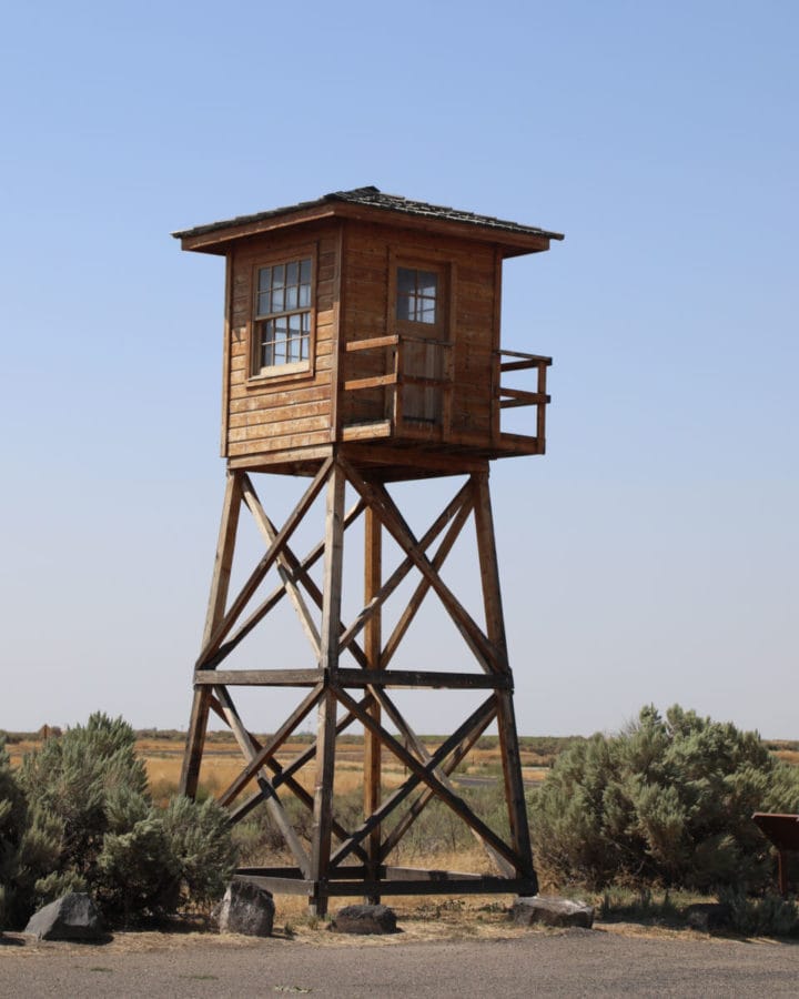 Guard Tower overlooking Minidoka National Historic Site Idaho