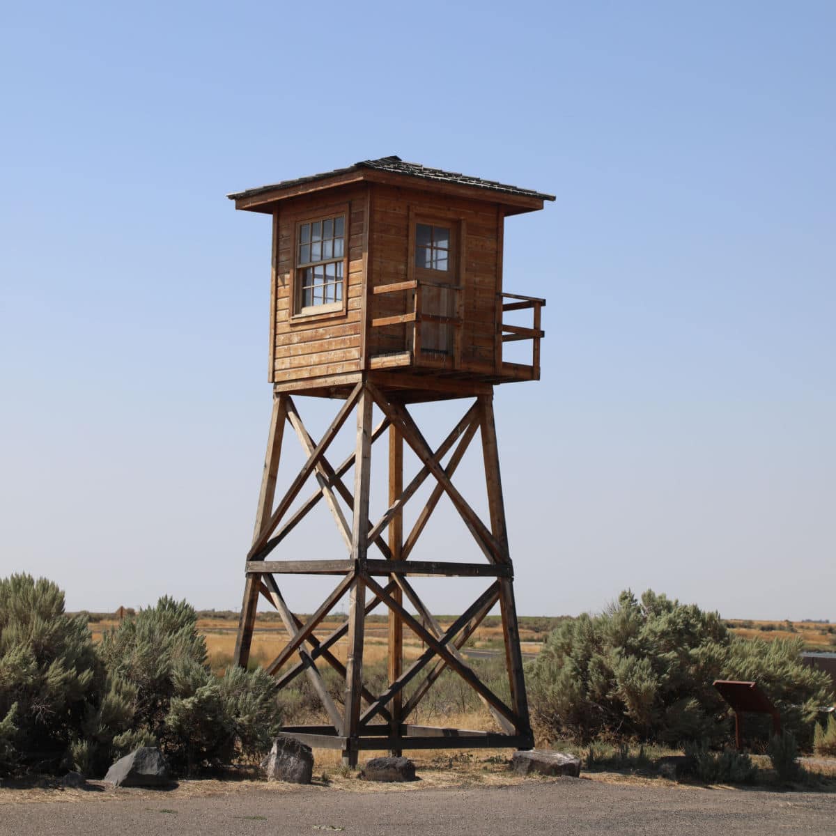 Guard Tower overlooking Minidoka National Historic Site Idaho