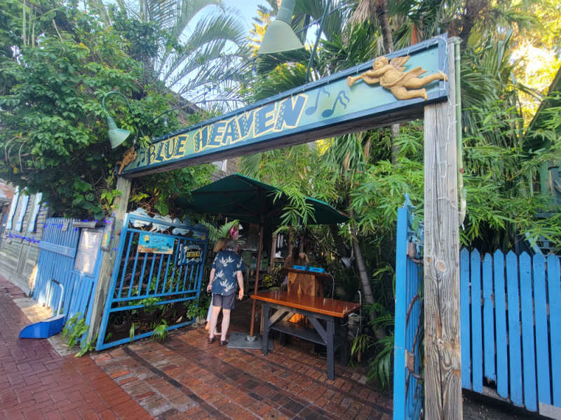 Entrance to Blue Heaven Restaurant in Key West, Florida