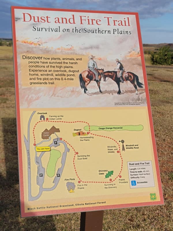 Dust and Fire trail map and information at Washita Battlefield NHS