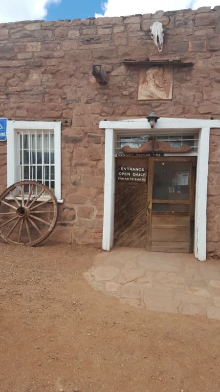 entrance door to hubbell trading post