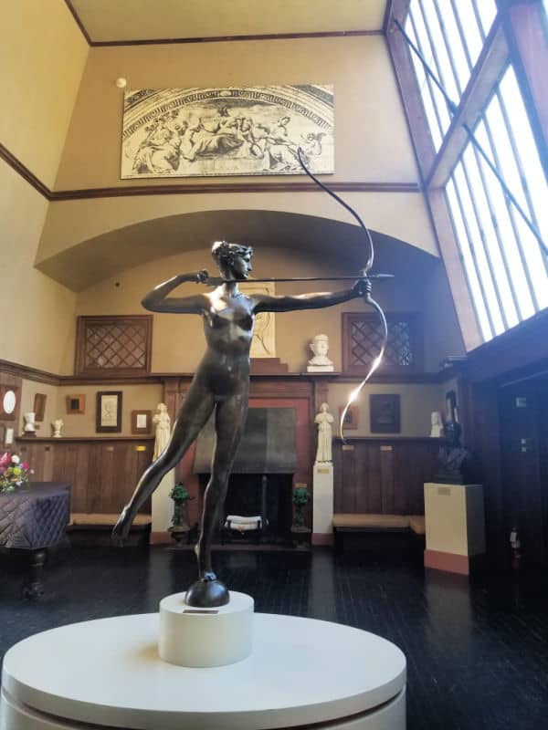 Gold female Archer Sculpture, Saint Gaudens National Historical Park, New hampshire