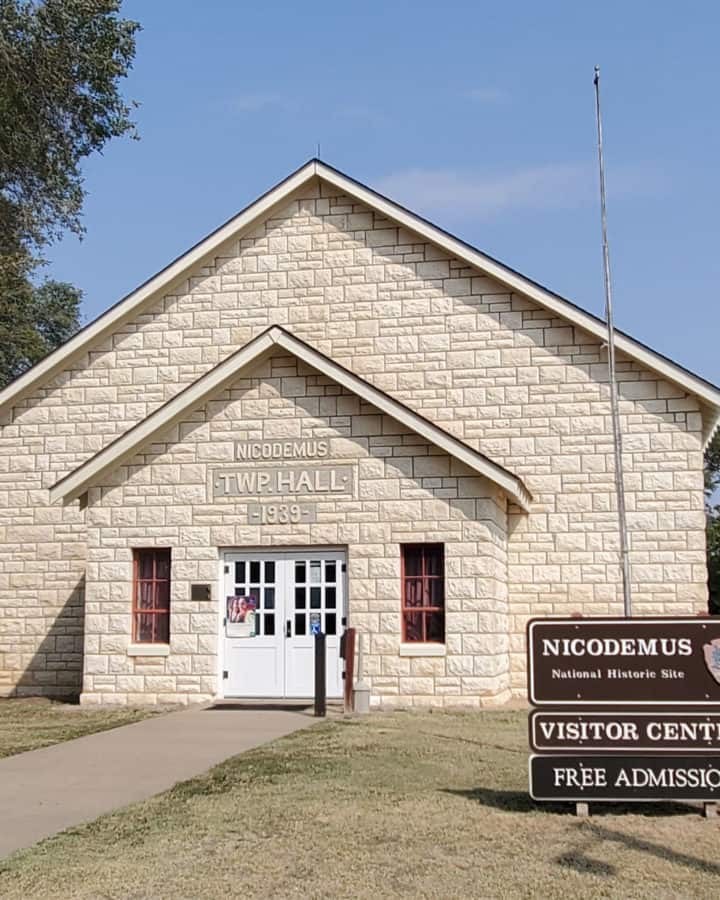 Town Hall at Nicodemus National Historic Site in Kansas