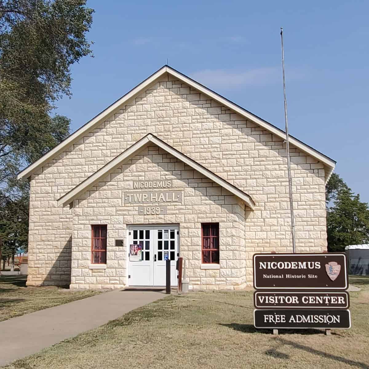 Town Hall at Nicodemus National Historic Site in Kansas