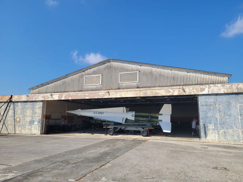 US Army Missile in a hanger at Nike Missile Base, Everglades National Park, Florida