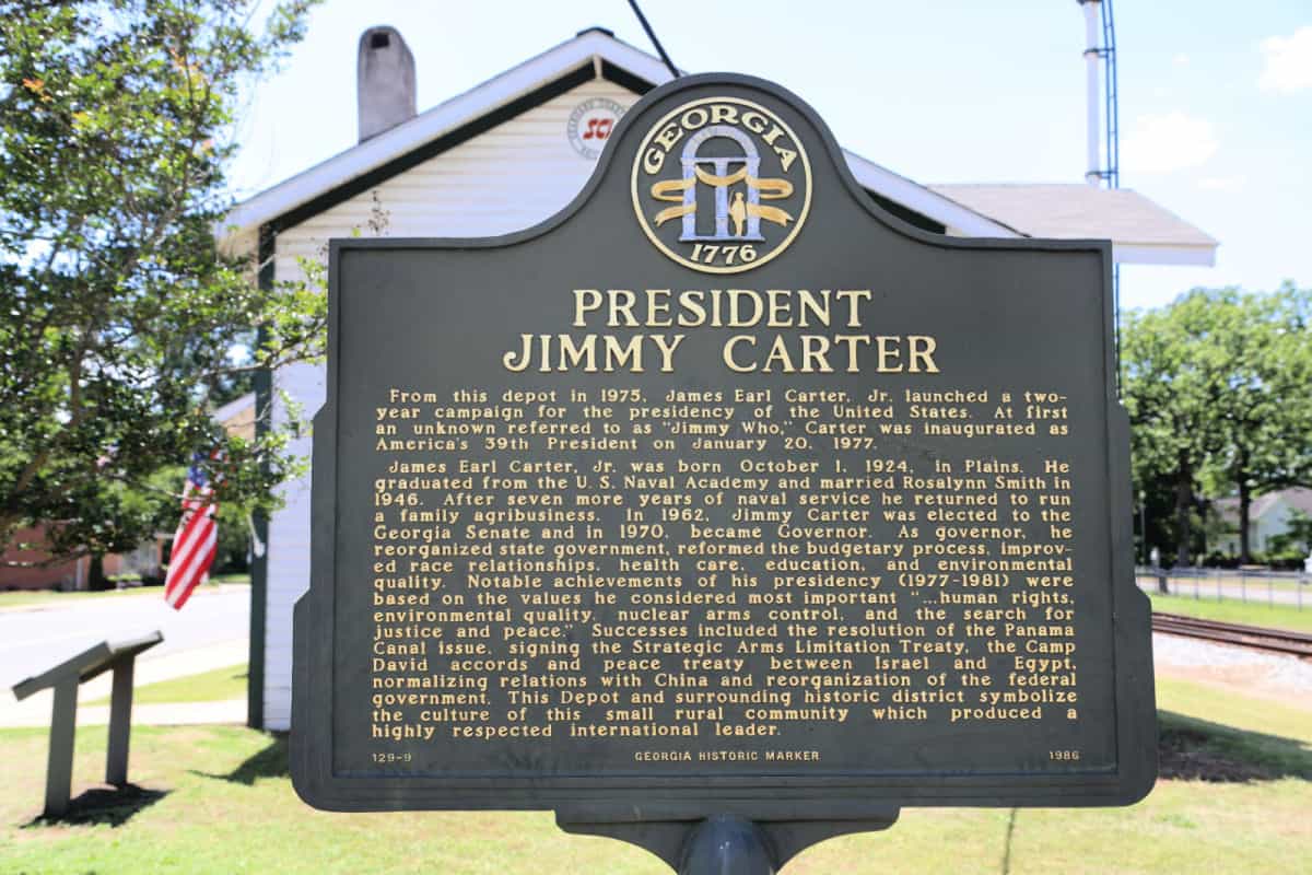 Jimmy Carter information ssign Plains Georgia
