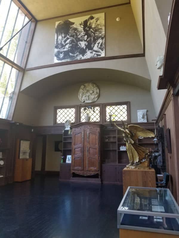 inside the little studio with sculptures and paintings at St Gaudens National Historical Park, New Hampshire