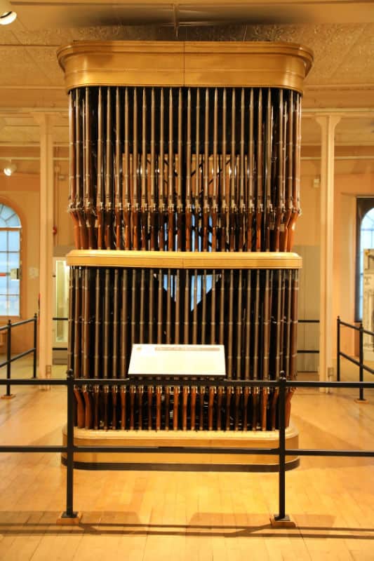 The Organ of Muskets in the museum of Springfield Armory NHS