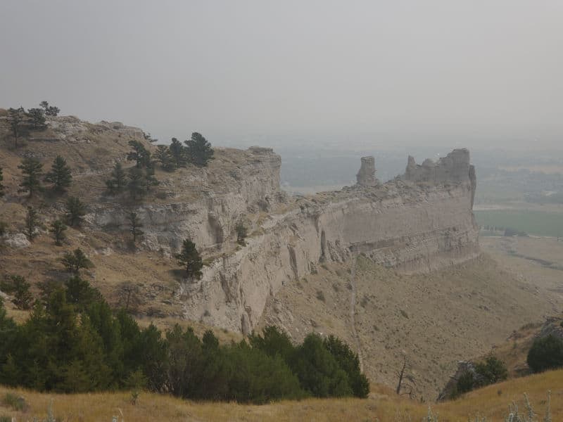 view looking out from Scotts Bluff National Monument, Nebraska