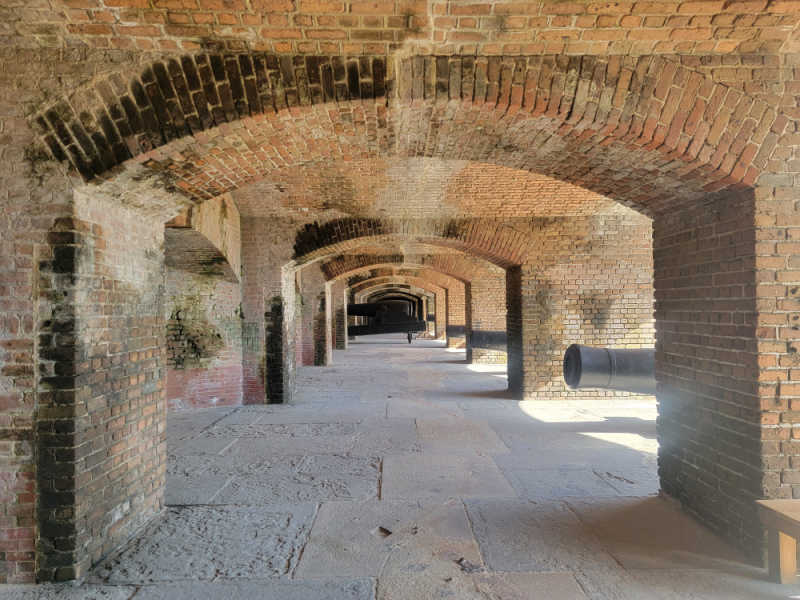 Cannons in Fort Zachary Taylor State Park in Florida