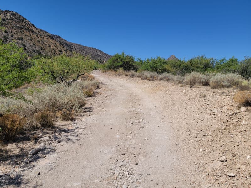 Dirt Road/walking trail to the Fort Bowie NHS Visitor Center