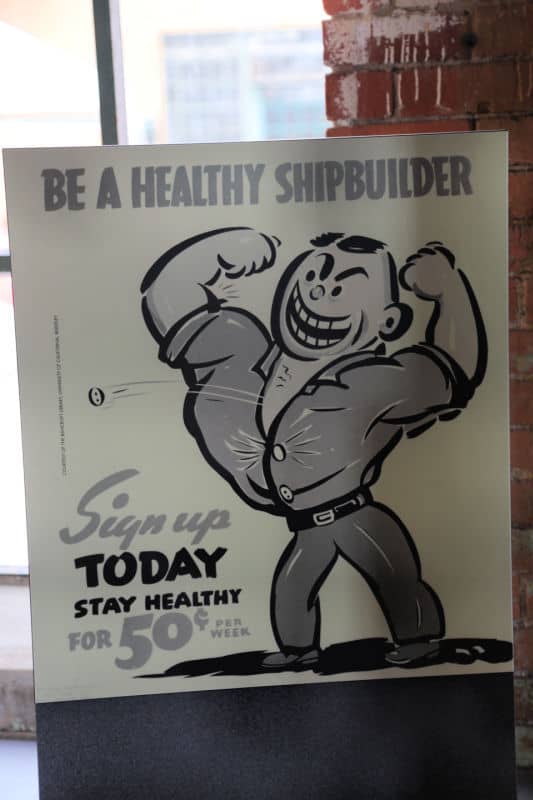 Healthy Ship Builder Sign in Rosie the Riveter National Historical Park, California