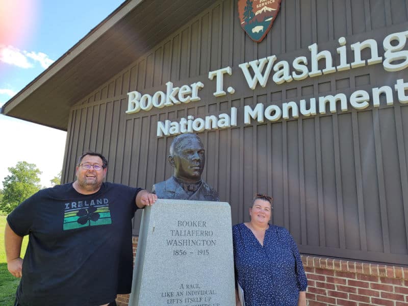 Park Ranger John and Tammilee Tips at Booker T Washington National Monument