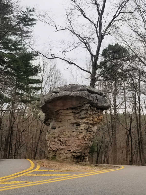 mushroom rock in little river canyon national preserve