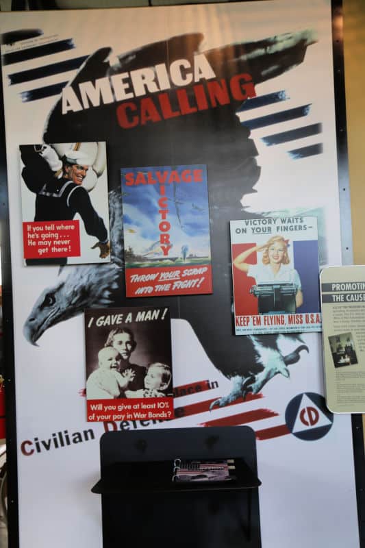 America is calling display in the Rosie the Riveter National Historical Park visitor center