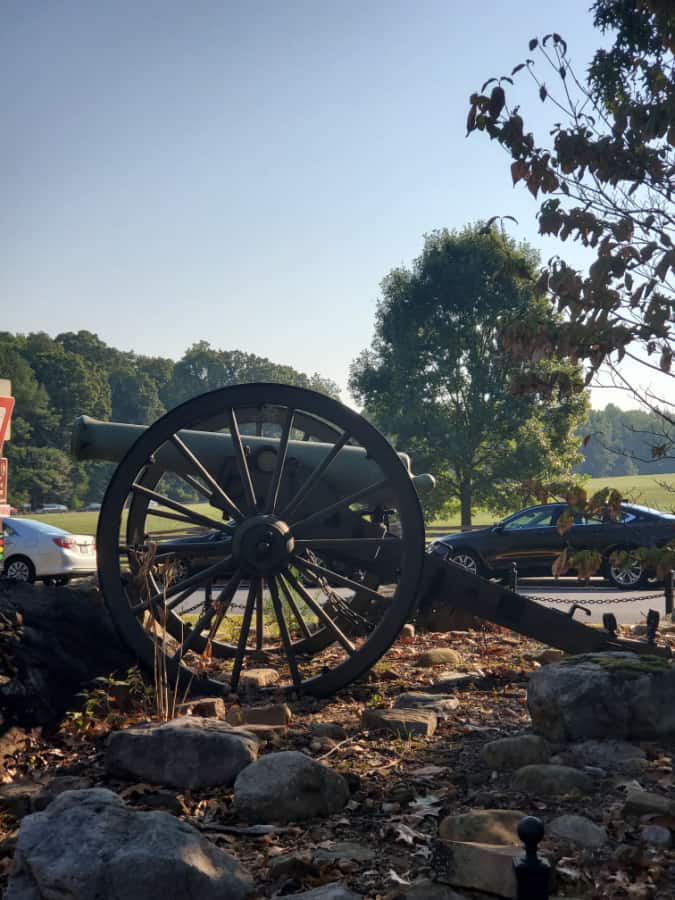 Historic Cannon in the parking lot of Kennesaw Battlefield