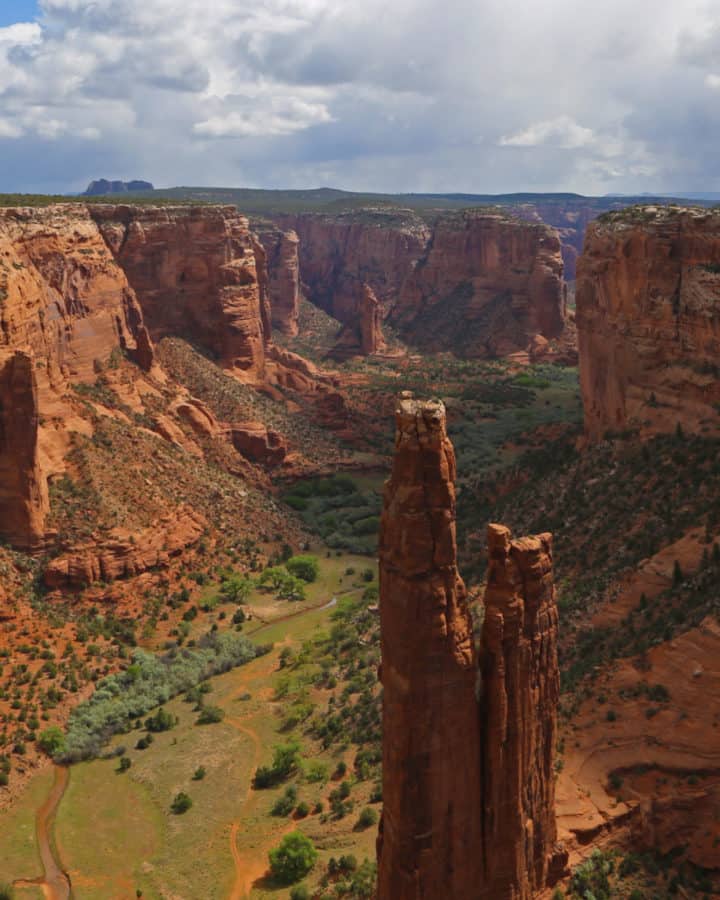 Looking out at Canyon de Chelly with Spider Rock