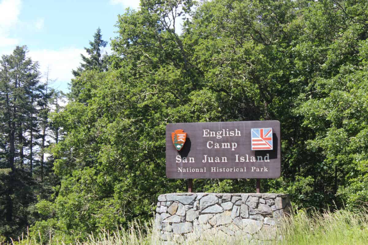 English Camp San Juan Island National Historical Park entrance sign