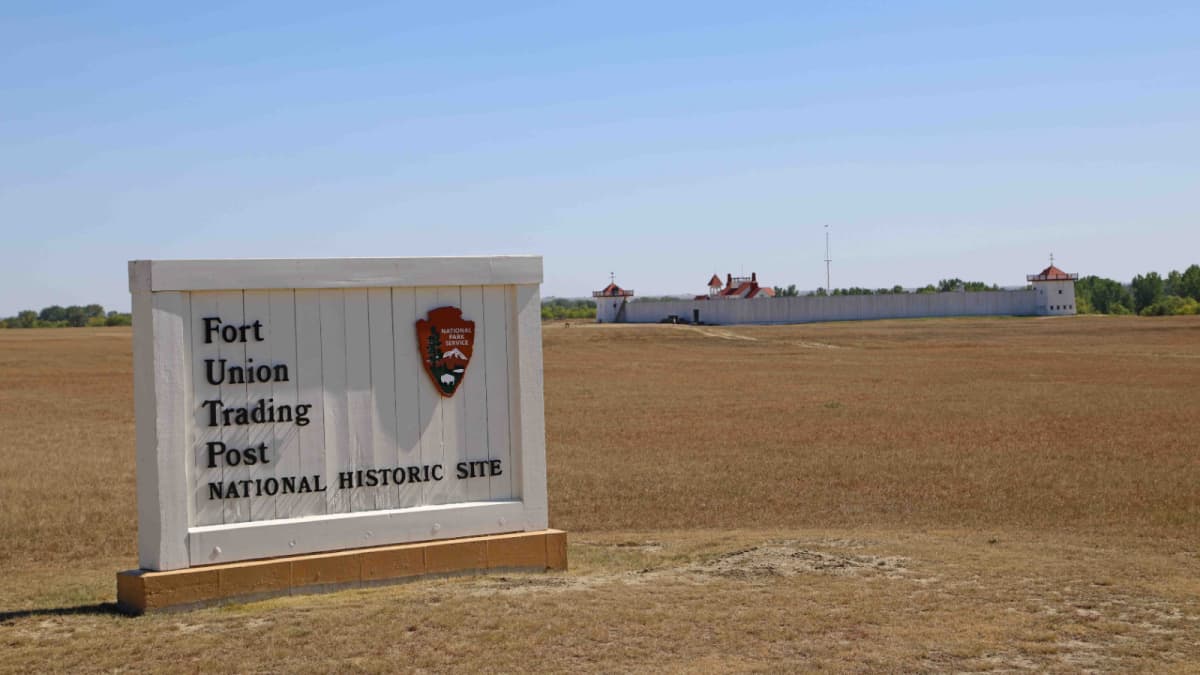 Fort Union Trading Post National Historic Site entrance sign