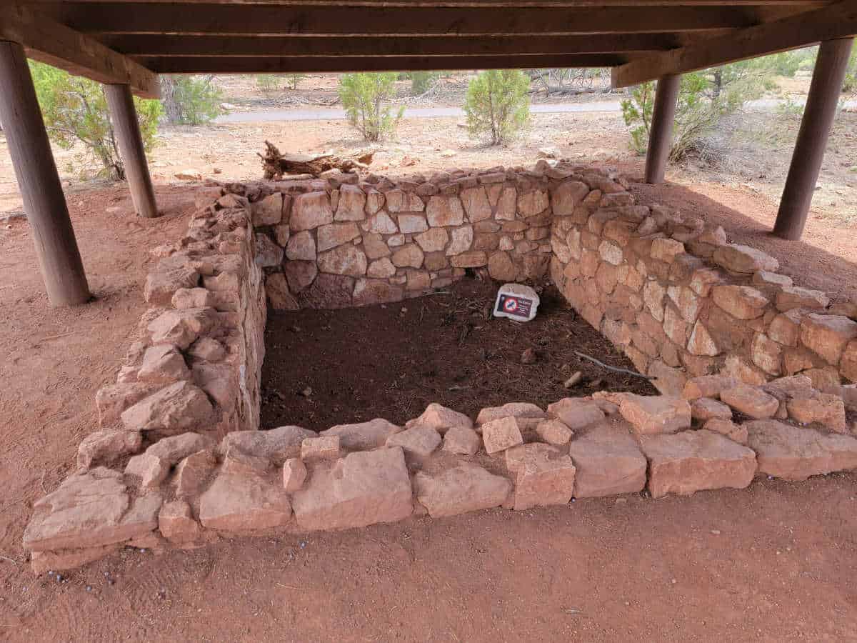 Historic Pit House with a covered roof in Walnut Canyon NM