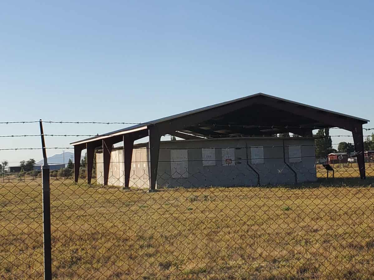 Jail at Tulelake Segregation Center covered by a metal roof