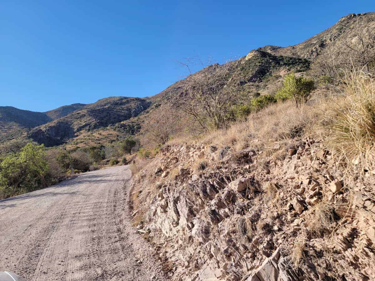 Dirt road leading up Montezuma Pass in Coronado National Memorial