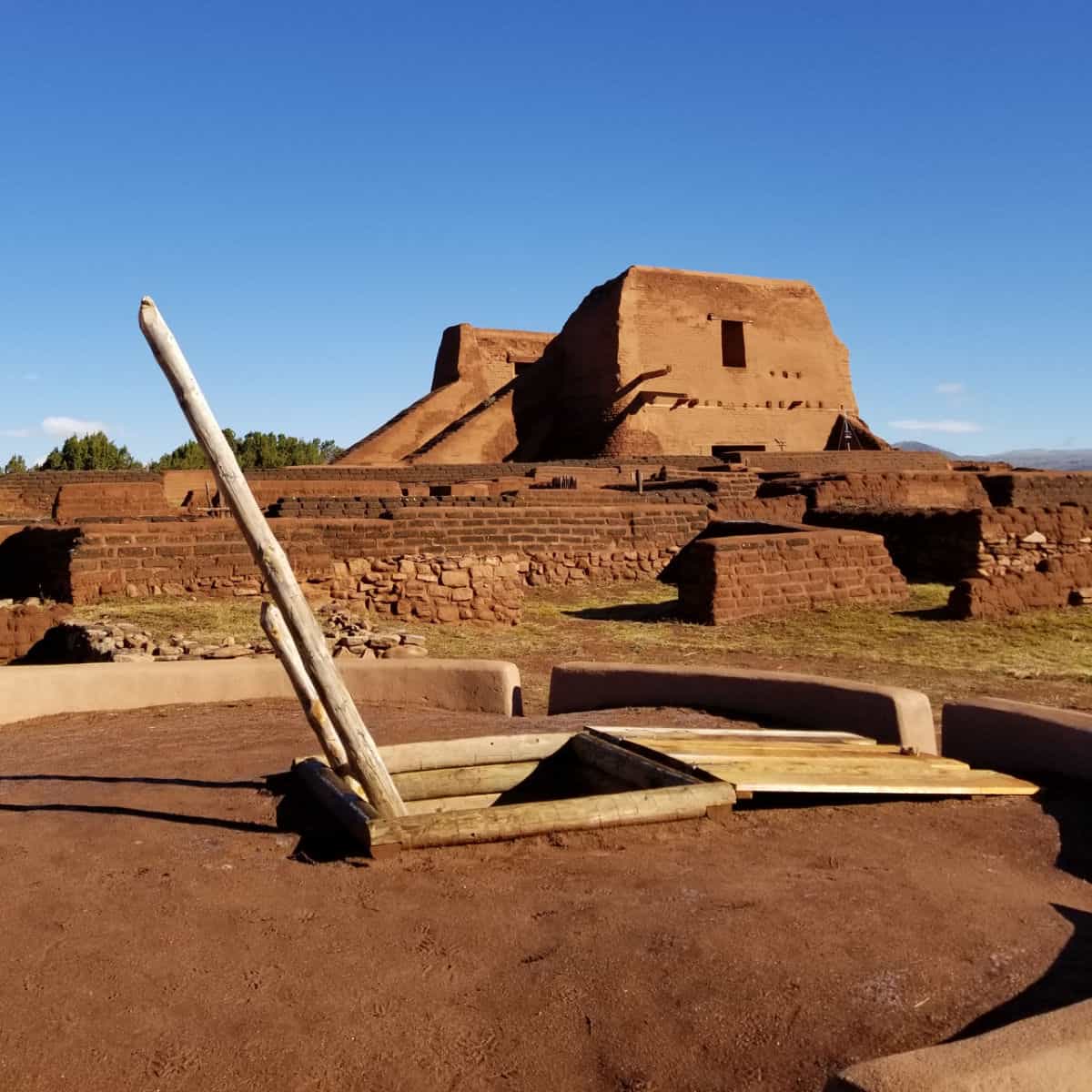 Historic Adobe structures in Pecos National Historical Park