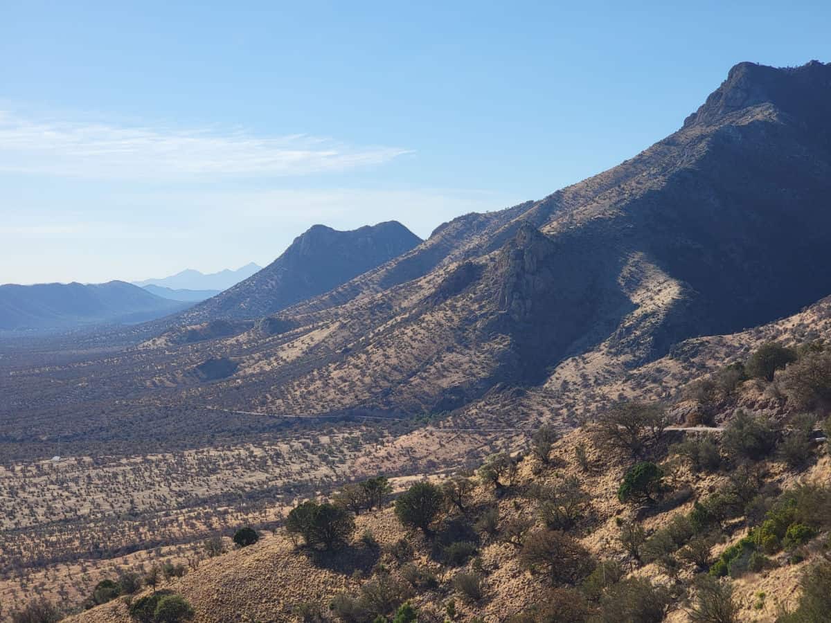 Scenic mountain range in Coronado National Memorial