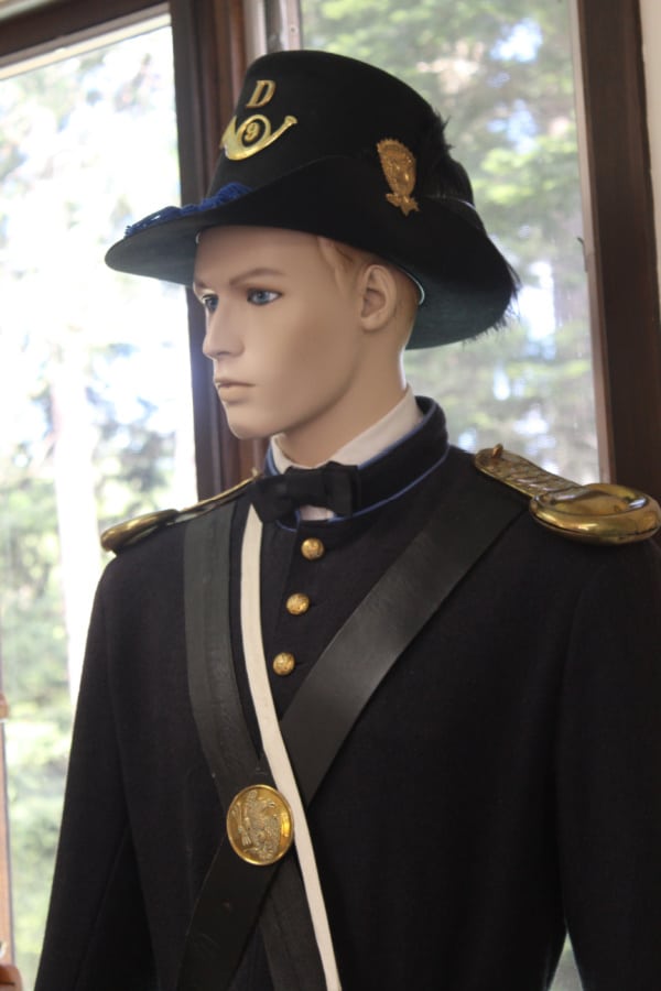 Soldier mannequin in historic uniform 