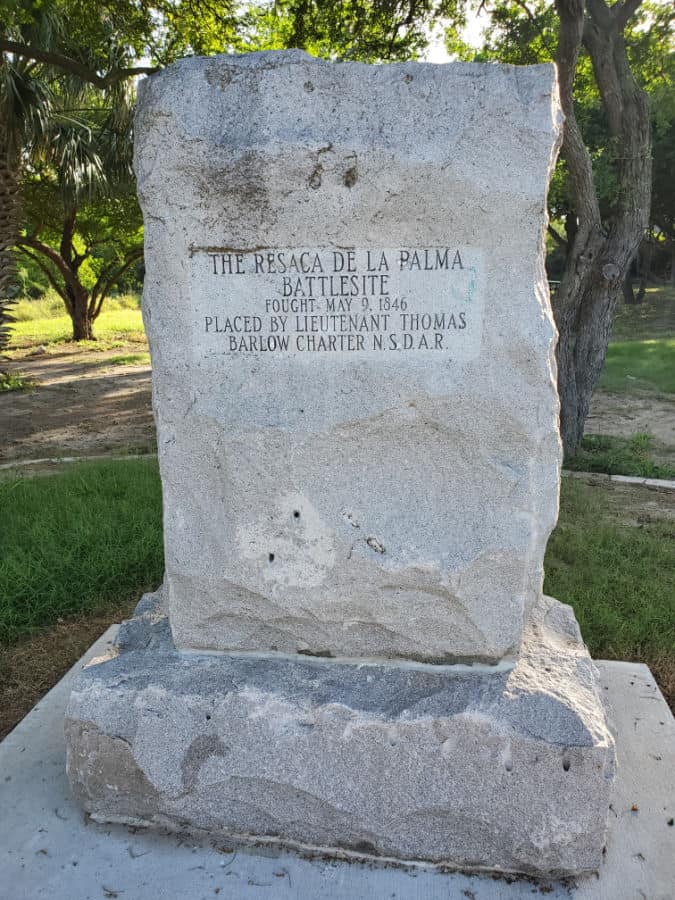 The Resaca De la Palma Battle site Marker Stone